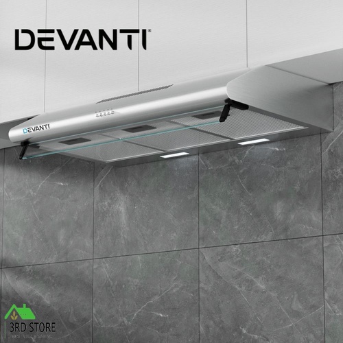 RETURNs Devanti 900mm Range Hood 90cm Rangehood Stainless Steel