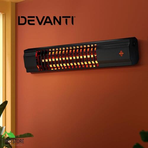 Devanti Electric Strip Heater Infrared Radiant Heaters Reamote control 2000W