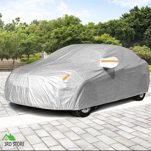 Car Cover Waterproof Aluminum 3 Layer Large Rain UV Dust Hail Resitant 3XXL Size