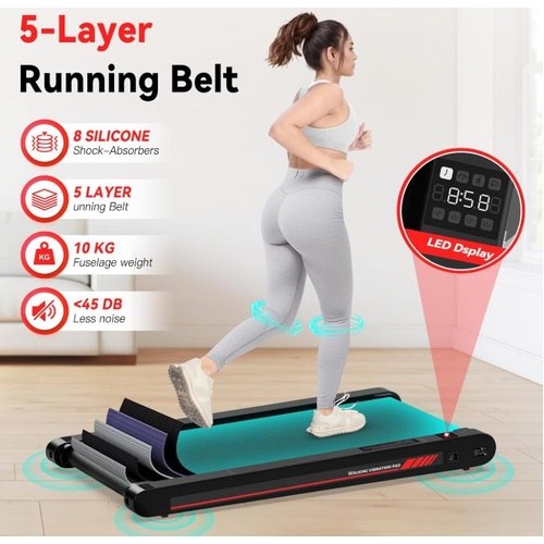 Sperax 3 in 1 Walking Vibration Pad, Under Desk Treadmill with APP, Portable Tre