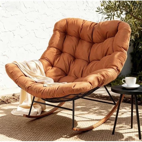 Outdoor Rocking Chair Patio Furniture Papasan Garden Lounge Setting