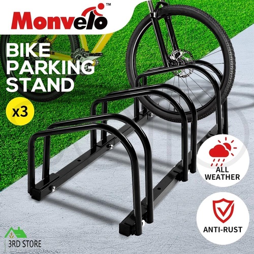 3 Bike Floor Parking Rack Bikes Stand Bicycle Instant Storage Cycling Portable