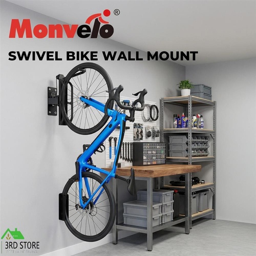 Monvelo Bike Wall Mount Swivel Bike Stand 4 PCS Vertical Rack Garage Apartment