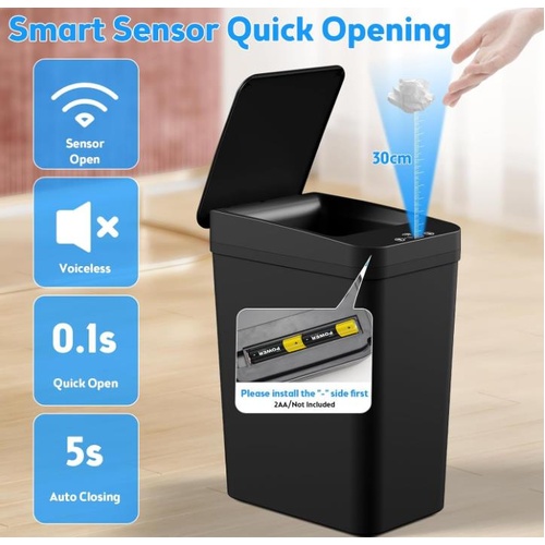 2 Pack 11L Automatic Touchless Garbage Can, Small Motion Sensor Smart Trash Can