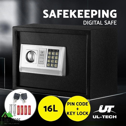 UL-TECH 16L Electronic Digital Home Security Safe Safety Box Office Cash Deposit
