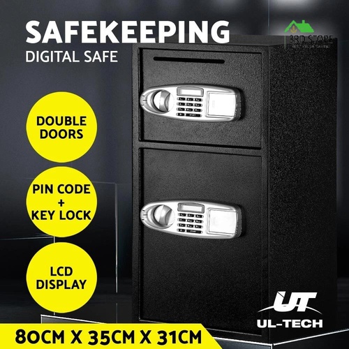 UL-TECH Electronic Digital Home Security Safe Safety Box Double Door Office