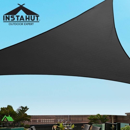 Instahut Sun Shade Sail Cloth Shadecloth Outdoor Canopy Triangle 280gsm 5x5x5m