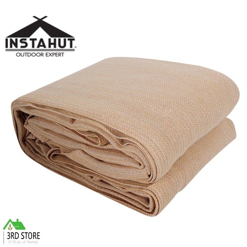 Instahut Sun Shade Sail Cloth Shadecloth Rectangle Canopy Sand 280gsm 3x4m