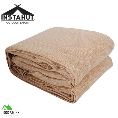 Instahut Shade Sail Cloth Shadecloth Rectangle Heavy Duty Sand Sun Canopy 6x8m