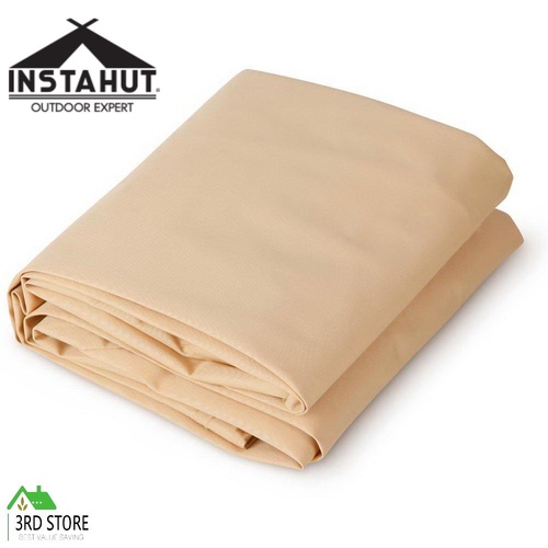 Instahut Waterproof Shade Sail Cloth Shadecloth Rectangle Sand Sun Canopy 3x4m