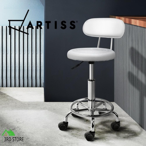 Artiss Salon Stool Swivel Barber Chair Backrest Hairdressing Hydraulic Height