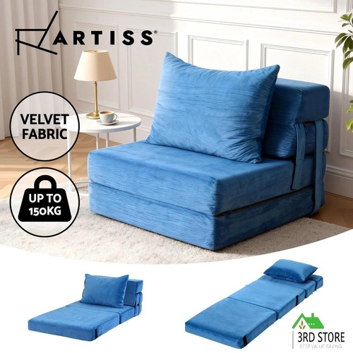 Artiss Convertible Folding Sofa Bed Armless Lounger Foam Floor Sofas Futons Couches