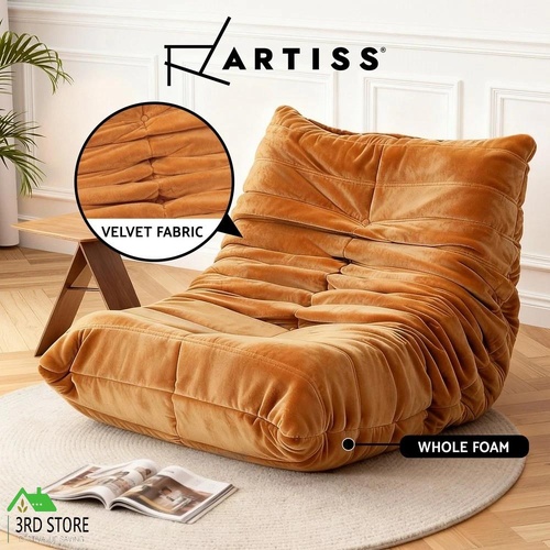 Artiss Lazy Sofa Accent Chair Floor Couch Leisure Lounge Foam Pouffe Recliner