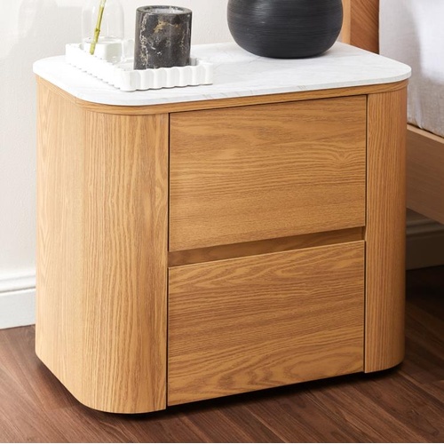 Carlton Faux Marble Bedside Table