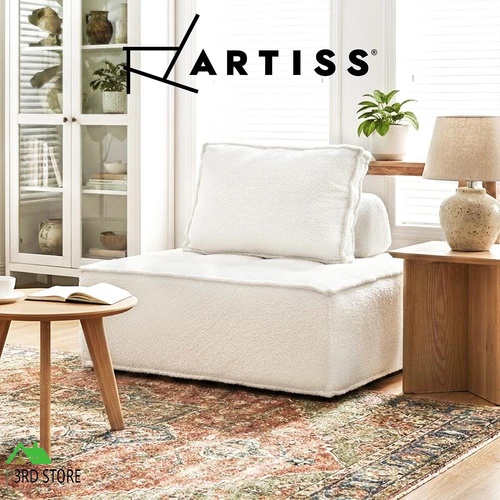 Artiss Floor Sofa Lounge with Pillow Floor Chair Lounge Sofa Beige