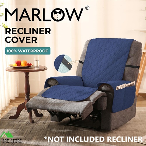 Marlow Recliner Sofa Slipcover Protector Mat Massage Chair Waterproof M Navy