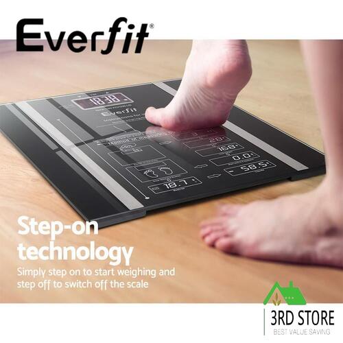 Everfit 180KG Electronic Digital Body Fat Scale Scales Bathroom Monitor Tracker