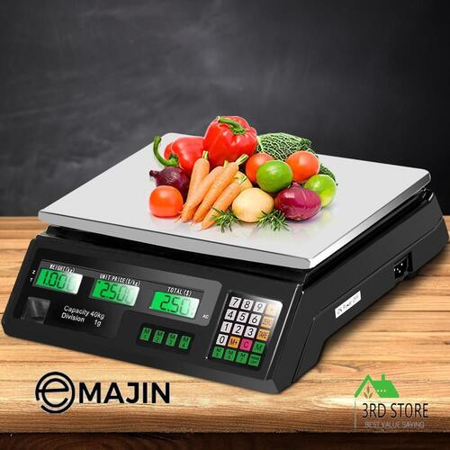 Emajin 40KG Digital Kitchen Scale Electronic Weighing Shop Market Commercial LCD