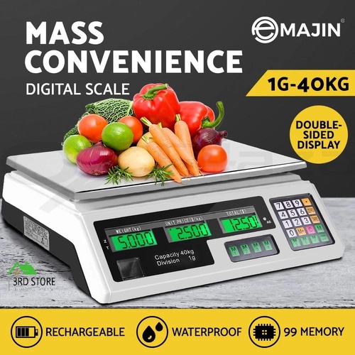 RETURNs Emajin 40KG Digital Kitchen Scale Electronic Weighing Shop Market Commercial LCD