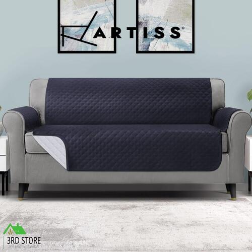 Artiss Sofa Cover Quilted Couch Covers 100% Water Resistant 4 Seater Dark Grey