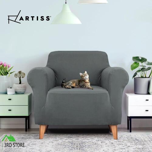 Artiss Sofa Cover Couch Covers 1 Seater Slipcover Lounge Protector Stretch Grey