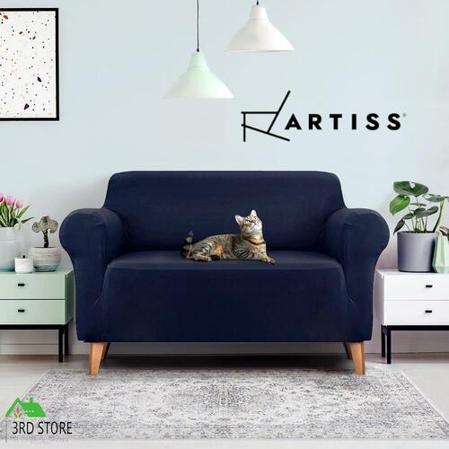 Artiss Sofa Cover Couch Covers 2 Slipcover Lounge Protector Stretch Navy