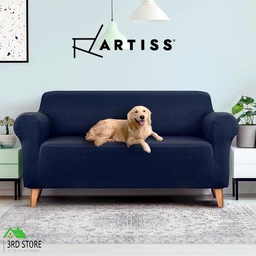 Artiss Sofa Cover Couch Covers 3 Seater Slipcover Lounge Protector Stretch Navy
