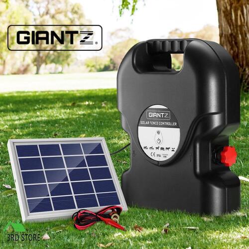 Giantz Electric Fence Energiser Solar Fencing Energizer Charger Farm Animal 15km 0.8J