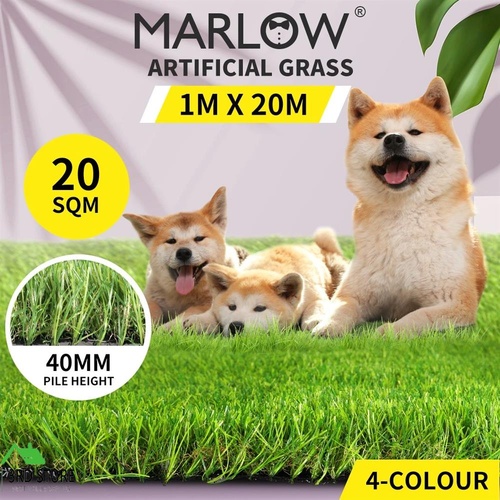 Marlow Artificial Grass 20SQM Fake Flooring Outdoor Synthetic Turf Plant 40MM