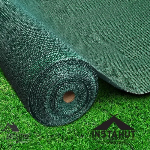 Instahut 90% Sun Shade Cloth Shadecloth Sail Roll Mesh 3.66x10m 195gsm Green