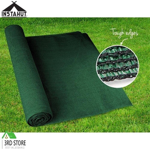 Instahut 90% Sun Shade Cloth Shadecloth Sail Roll Mesh 3.66x20m 195gsm Green