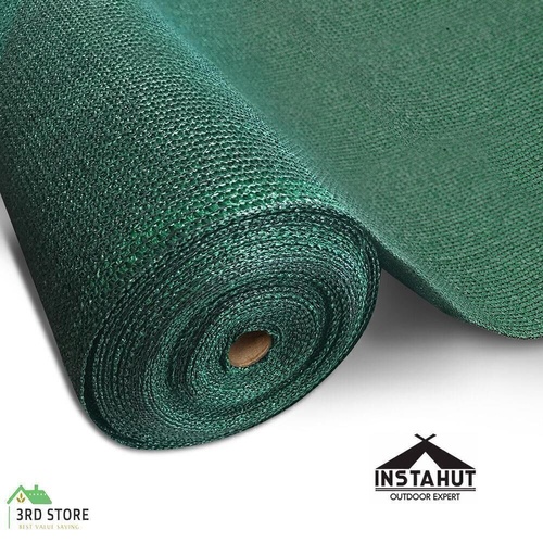 Instahut 50% UV Sun Shade Cloth Shadecloth Sail Roll Mesh Garden Outdoor 3.66x30m Green