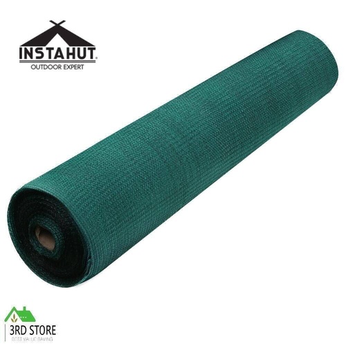 Instahut 50%UV 3.66x30m Shade Cloth Shadecloth Sail Mesh Roll Outdoor Green