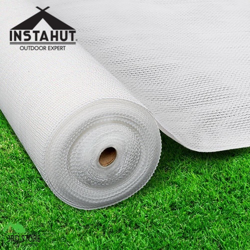 Instahut 3.66x30m 50% UV Shade Cloth Shadecloth Sail Garden Mesh Roll Outdoor White