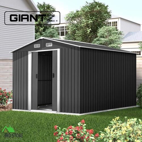 Giantz Garden Shed Sheds Outdoor Storage 2.6x3.9x2M Workshop Metal Base