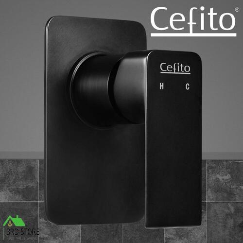 Cefito Bathroom Mixer Faucet Rain Shower head Set Hot & Cold Diverter DIY Black