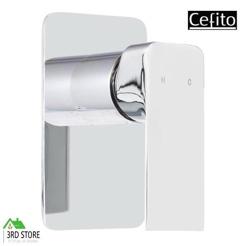 Cefito Bathroom Mixer Faucet Rain Shower head Set Hot & Cold Diverter DIY Chrome