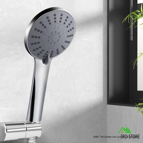 Handheld Shower Head 4.5" High Pressure 5 Modes Poweful Round Chrome
