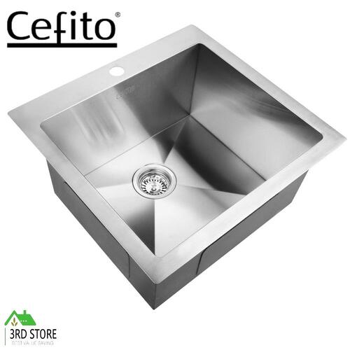 Cefito Stainless Steel Kitchen Sink Under/Topmount Sinks Laundry Bowl 530X500MM