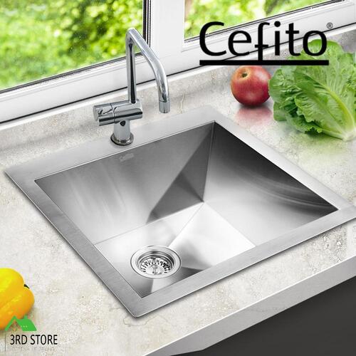 Cefito Stainless Steel Kitchen Sink Under/Topmount Sinks Laundry Bowl 530X500MM
