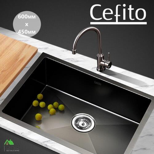 Cefito Stainless Steel Kitchen Sink Under/Topmount Sinks Laundry Bowl 600X450MM