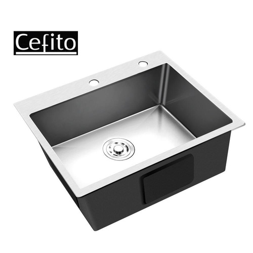 Cefito Stainless Steel Kitchen Sink Under/Topmount Sinks Laundry Bowl 600X450MM