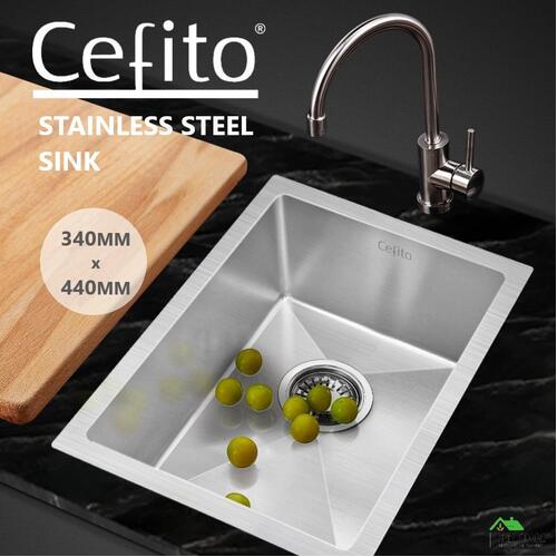 Cefito Stainless Steel Kitchen Sink Nano Under/Topmount Sinks  340X440MM