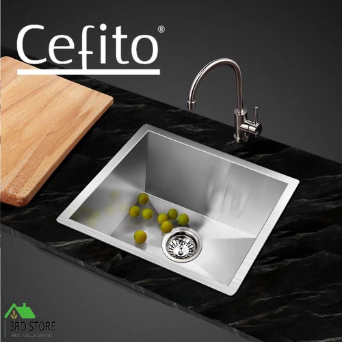 Cefito Stainless Steel Kitchen Sink Under/Topmount Sinks Laundry Bowl 360X360MM