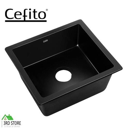 Cefito Stone Kitchen Sink Granite Under/Topmount Basin Bowl Laundry 460X410MM