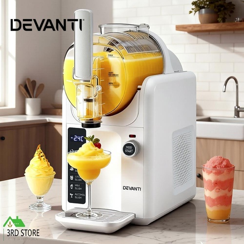 Devanti 5in1 Slushie Machine Ice Cream Maker 2L White