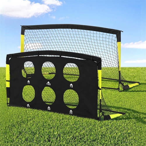 Everfit Pop Up Soccer Goals 2 Piece Set Target Net Kids Indoor Outdoor