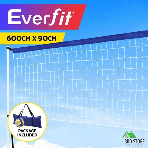 Everfit 6M Portable Volleyball Net Set Adjustable Height Multi-Sport Net with Ball and Bag