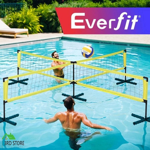 Everfit Water Volleyball Net Set Portable Swimming Pool Nets Game Four Square