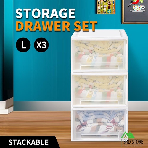 Storage  Drawers Set Cabinet Tools Organiser Box Chest Drawer Plastic Stackable